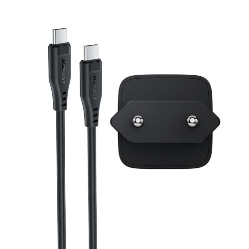 Адаптер мережевий ACEFAST PD mini GaN USB-C fast charger set A118 (P5) |1USB-C, 30W/3A| black