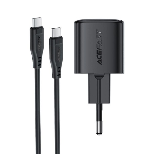 Адаптер мережевий ACEFAST PD mini GaN USB-C fast charger set A118 (P5) |1USB-C, 30W/3A| black