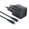 Адаптер мережевий ACEFAST PD mini GaN USB-C fast charger set A118 (P5) |1USB-C, 30W/3A| black