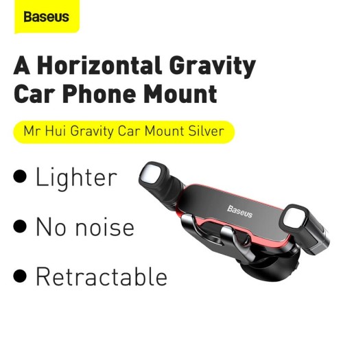 Тримач Baseus Lateral Gravity Car Mount black