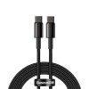 Кабель BASEUS Type-C to Type-C Tungsten Gold Fast Charging |2m, 100W, 5A| (CATWJ-A01) black