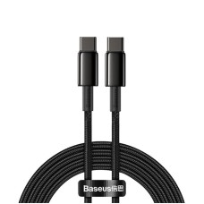 Кабель BASEUS Type-C to Type-C Tungsten Gold Fast Charging |2m, 100W, 5A| (CATWJ-A01) black