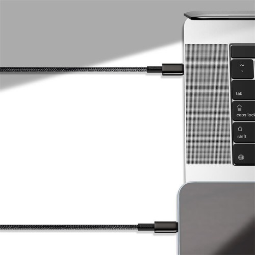 Кабель BASEUS Type-C to Type-C Tungsten Gold Fast Charging |2m, 100W, 5A| (CATWJ-A01) black