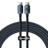 Кабель Baseus Type-C to Type-C Crystal Shine Series Fast Charging Data Cable |2m, 100W| black
