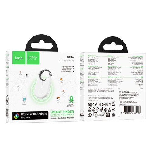 Пошуковий трекер HOCO Starry GOOG anti-lost device E98A |Google Find| purple