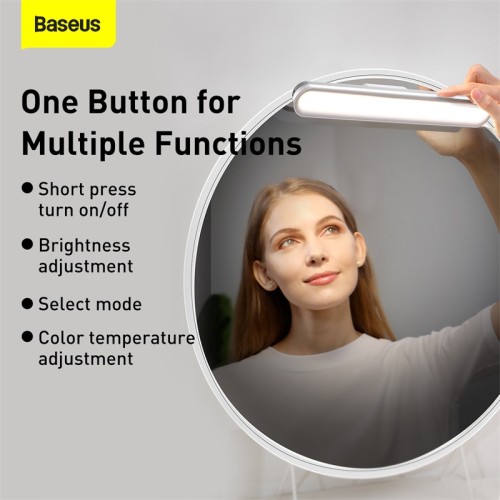 Універсальна лампа Baseus Magnetic Stepless Dimming Charging Desk Lamp Pro |5W, 1800mAh, 24h| (DGXC-02) white