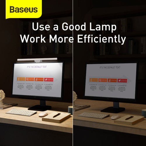 Десктоп-лампа скрінбар BASEUS i-wok Series USB Asymmetric Light source Screen Hanging Light (Youth) (DGIWK-B02) black