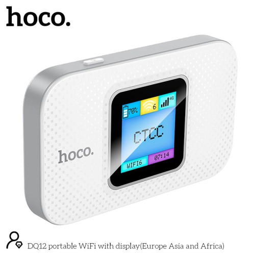 4G Портативний роутер HOCO Portable WiFi with display DQ12 (Europe Asia and Africa) |LTE, 150Mbps, 3.5h|| white