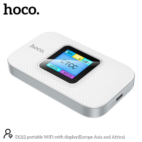 4G Портативний роутер HOCO Portable WiFi with display DQ12 (Europe Asia and Africa) |LTE, 150Mbps, 3.5h|| white