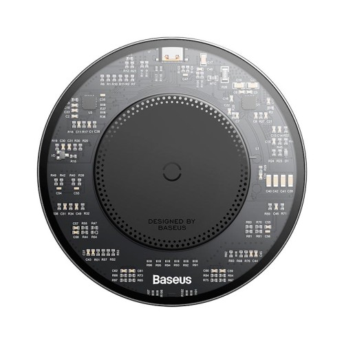 Зарядка Qi Baseus Simple 2 Wireless Charger 15W Cluster Black (Cable Type-C To Type-C 24W 12V/2A 1m) black