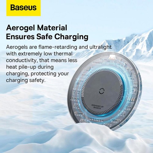 Зарядка Qi Baseus Simple 2 Wireless Charger 15W Cluster Black (Cable Type-C To Type-C 24W 12V/2A 1m) black