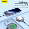 Зарядка Qi Baseus Simple 2 Wireless Charger 15W Cluster Black (Cable Type-C To Type-C 24W 12V/2A 1m) black