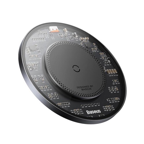 Зарядка Qi Baseus Simple 2 Wireless Charger 15W Cluster Black (Cable Type-C To Type-C 24W 12V/2A 1m) black