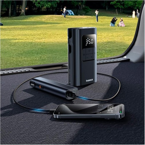 Портативний компресор для автомобіля  Baseus PrimeTrip Series Portable Bike Pump |20000r/min, 75W| black
