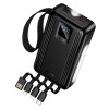 УМБ HOCO Jingyao power bank dual lighting four cables J173 (20000mAh) |2C/2A, PD/QC, 22.5W/3A| black