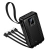 УМБ HOCO Jingyao power bank dual lighting four cables J173 (20000mAh) |2C/2A, PD/QC, 22.5W/3A| black