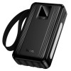 УМБ HOCO Jingyao power bank dual lighting four cables J173 (20000mAh) |2C/2A, PD/QC, 22.5W/3A| black