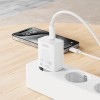 Адаптер мережевий HOCO Benefit single port charger C143A |1Type-C, 3A/20W, PD/QC| white