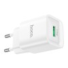 Адаптер мережевий HOCO Charm single port QC charger C145A |1USB, 3A, QC3.0| white