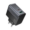 Адаптер мережевий HOCO Star Speed charger CS74A |1Type-C/1USB, 3A/45W, PD/QC| black
