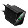 Адаптер мережевий HOCO Excellent single port charger with digital display CS81A |1USB, QC, 18W/3A| black