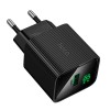 Адаптер мережевий HOCO Excellent single port charger with digital display CS81A |1USB, QC, 18W/3A| black