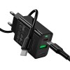 Адаптер мережевий HOCO C to C cable Leader charger set CS95A |1USB/1Type-C, PD/QC, 30W/3A| black