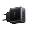 Адаптер мережевий HOCO Upgrade charger C158A |1USB/1Type-C, 45W/3A, PD/QC| black