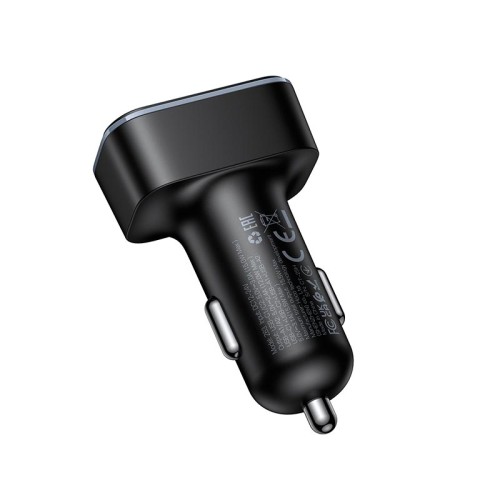 Адаптер автомобільний HOCO Barry four-port car charger Z63 |2USB/2Type-C, 15W/3A| black
