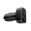 Адаптер автомобільний HOCO Barry digital display car charger Z63A |2USB/1Type-C, 42W/3A, PD/QC| black