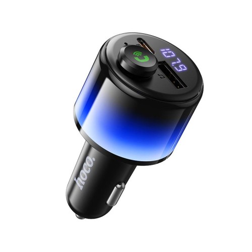 Адаптер автомобільний HOCO Path 42W car BT FM transmitter E166 |BT6.0, 1A/1C, PD30W| black