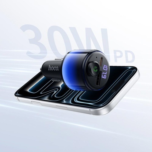 Адаптер автомобільний HOCO Path 42W car BT FM transmitter E166 |BT6.0, 1A/1C, PD30W| black