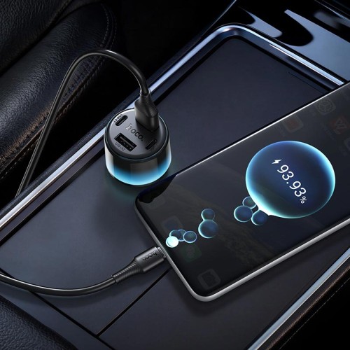 Адаптер автомобільний HOCO Vivido 24W car charger Z69 |2C/2A, 12W|/2.4A| black