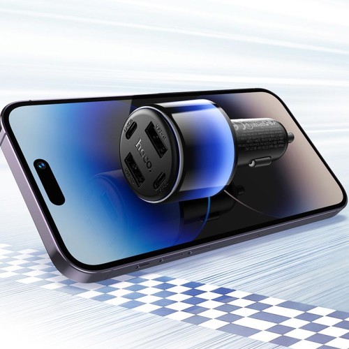 Адаптер автомобільний HOCO Vivido 24W car charger Z69 |2C/2A, 12W|/2.4A| black