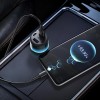 Адаптер автомобільний HOCO Type-C cable Vivido 24W car charger set Z69 |2C/2A, 12W|/2.4A| black