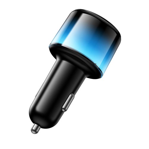 Адаптер автомобільний HOCO Vivido PD37W car charger with digital display Z69A |2C/1A, PD25W/3A| black