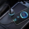Адаптер автомобільний HOCO C to C cable Vivido PD57W car charger with digital display set Z69B |2C/1A, PD45W/3A| black