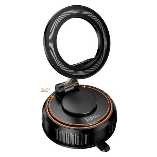 Тримач HOCO Journey magnetic car holder with suction cup H105 (multi-scene)  |4.5-7"| black-orange