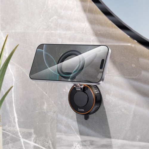 Тримач HOCO Journey magnetic car holder with suction cup H105 (multi-scene)  |4.5-7"| black-orange