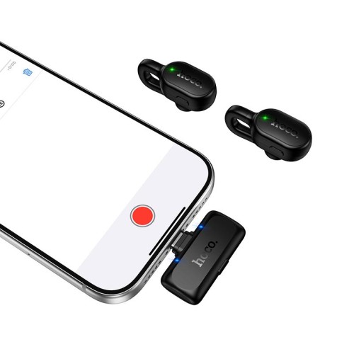 Мікрофон HOCO Ice hidden wireless microphone Type-C L27 |ENC, 70/400mAh, 65dB, 5-6h| black