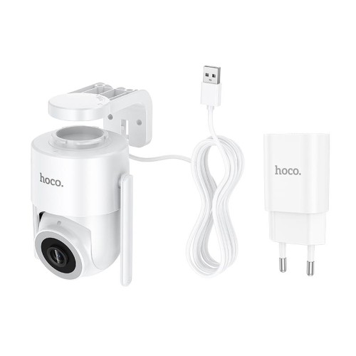 Камера відеоспостереження HOCO outdoor monocular PTZ HD camera D10 |2.4Ghz, 2MP, IP65, App) white