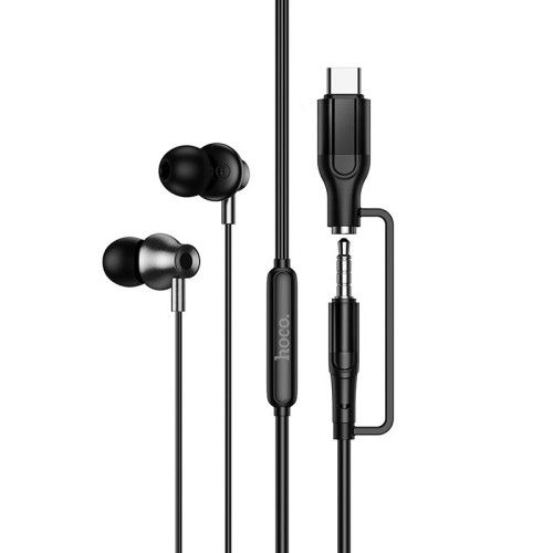 Навушники сетевой HOCO Mia 2-in-1 3.5/Type-C universal digital earphones with microphone M119A black
