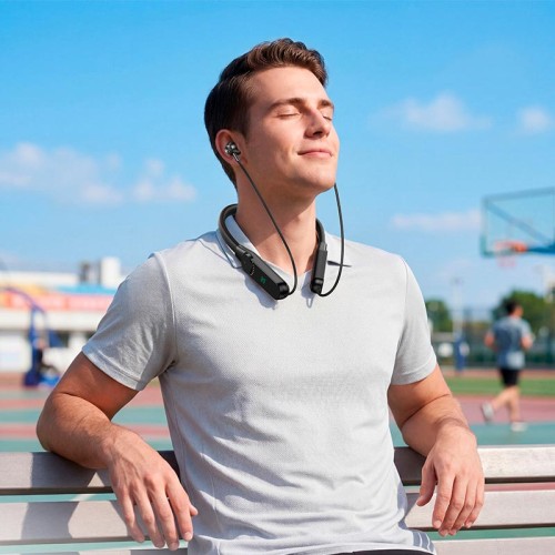 Навушники сетевой HOCO Naya neck-mounted BT earphones ES78 |BT6.0, LED Display, 120h| black