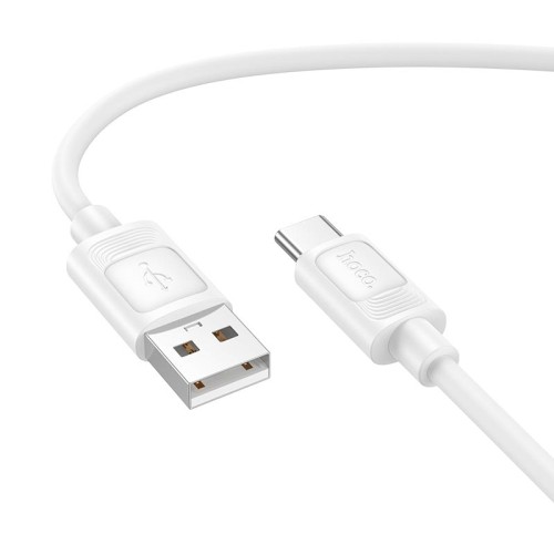 Кабель HOCO Type-C Benefit silicone charging data cable X122 |1m, 3A| white
