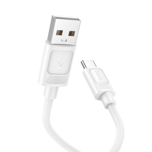 Кабель HOCO Type-C Benefit silicone charging data cable X122 |1m, 3A| white