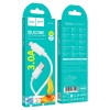 Кабель HOCO Type-C Benefit silicone charging data cable X122 |1m, 3A| white