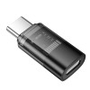 Перехідник HOCO C male to iP female transparent adapter UA36D |480Mbps, 3A| black