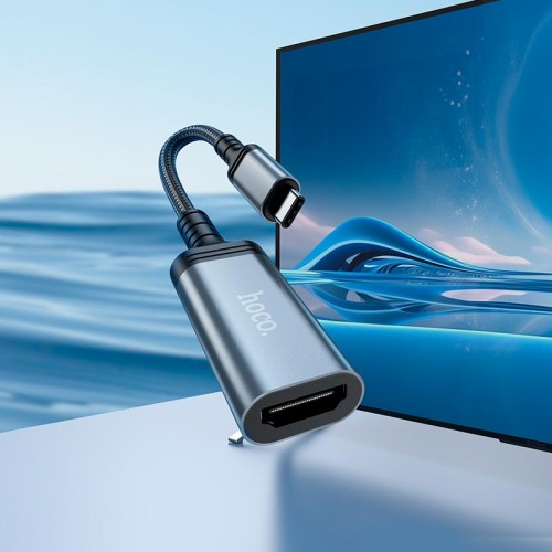 Перехідник HOCO Type-C to HDTV conversion cable UA43A |4K, 30Hz, 0.2m| grey