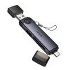 Перехідник HOCO Victory USB/Type-C 3-in-1 card reader HB56 |5Gbps/SD, 480Mbps/USB| 