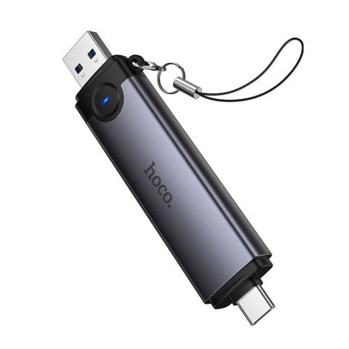 Перехідник HOCO Victory USB/Type-C 3-in-1 card reader HB56 |5Gbps/SD, 480Mbps/USB| 